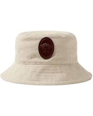 Versace Cotton & Linen Bucket Hat - Natural