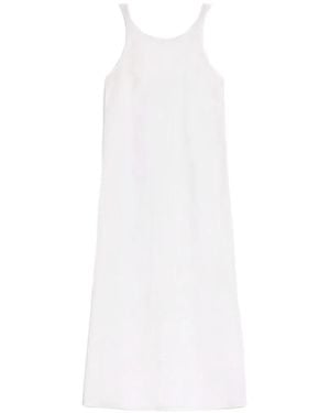 Momoní Ximena Torchon-Strap Back-Vent Maxi Dress - White