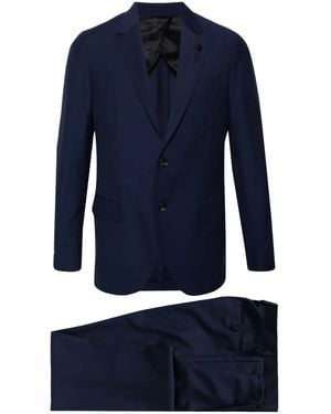 Lardini Single-Breasted Wool Suit - Blue
