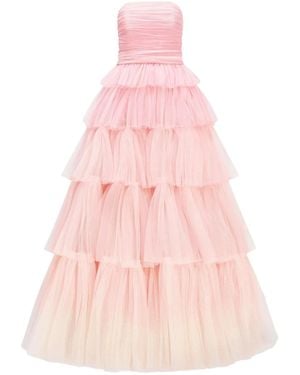 Jenny Packham Adore Tiered Bow Gown - Pink