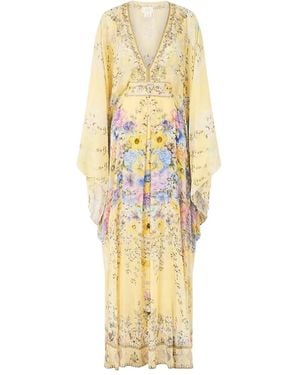 CAMILLA Darling Buds V-Neck Maxi Dress - Metallic