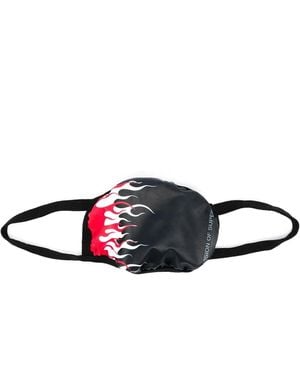 Vision Of Super Flame-Print Face Mask - Blue