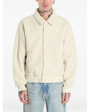 Nike Fleece Coach Jacket - White