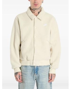 Nike Fleece Coach Jacket - White