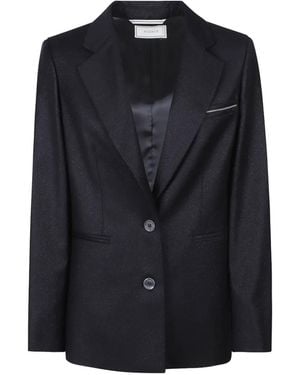 Peserico Embellished Single-Breasted Blazer - Black
