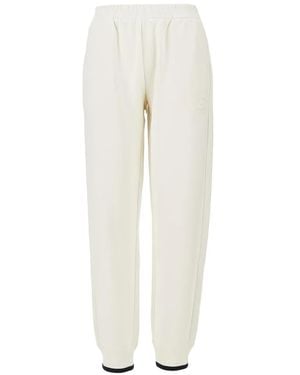 Emporio Armani Logo-Embroidered Track Trousers - White