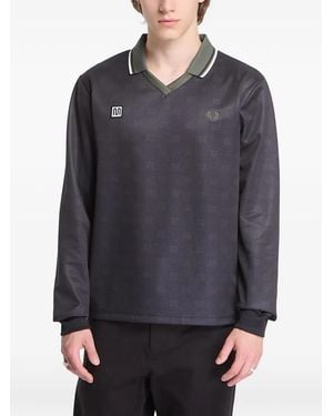 Fred Perry Meyba V-Neck T-Shirt - Grey