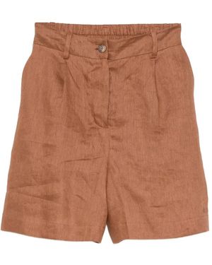 MC2 Saint Barth Maggy Elasticated-Waistband Shorts - Brown