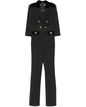 Elisabetta Franchi Mono Con Placa Del Logo - Negro