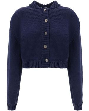 Magda Butrym Cotton-Blend Cardigan - Blue