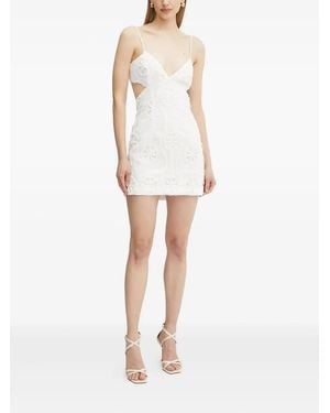 Bardot Loressa Cut-Out Floral-Lace Mini Dress - White