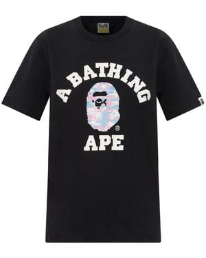 A Bathing Ape T-Shirt À Imprimé Graphique - Noir