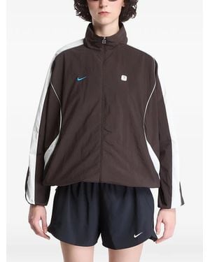 Nike Logo-Embroidered Jacket - Brown