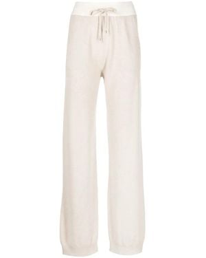 Lorena Antoniazzi Drawstring Virgin-Wool Track Trousers - Natural