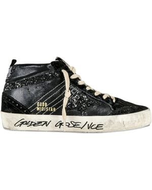 Golden Goose Mid Star "Glitter/ Sneakers - Schwarz