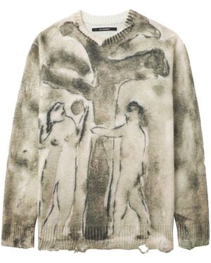 Song For The Mute Digital-Print Jumper - Natural