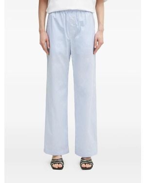 Fiorucci Gestreepte Broek Met Knoopsluiting - Blauw