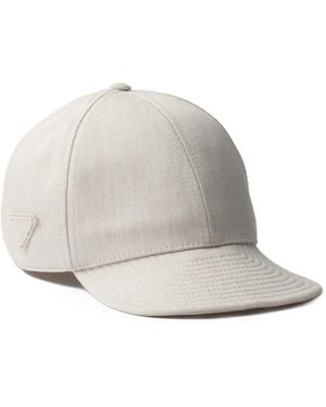 Prada Denim Baseball Cap - White