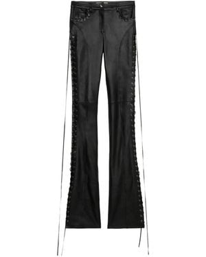 Blumarine Lace-Up Pants - Black