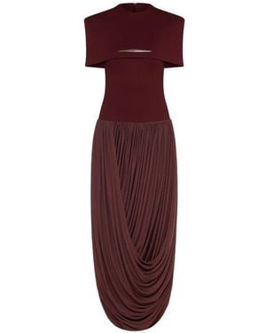 Chats by C.Dam Amiri Twisted Draped Dress - Purple