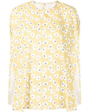Bambah Daisy-Print Tunic Top - Yellow