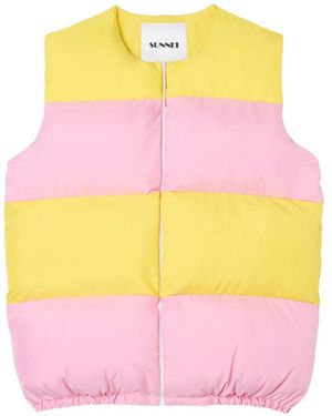 Sunnei Striped Gilet - Pink