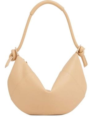 Mansur Gavriel Mini Fortuna Knotted-Handle Bag - Natural