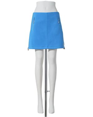 Sandy Liang Polar Zip-Pocket Skirt - Blue