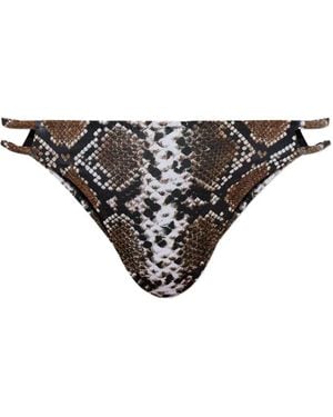 Moschino Bikinihöschen Mit Schlangenprint - Schwarz
