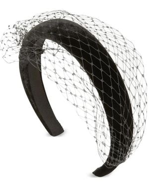 Jennifer Behr Veil-Embellished Headband - Black