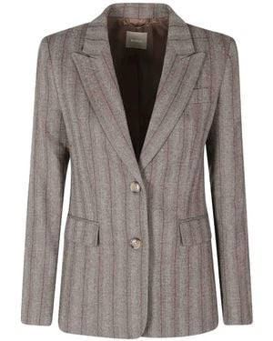 Kiltie Herringbone Blazer - Gray