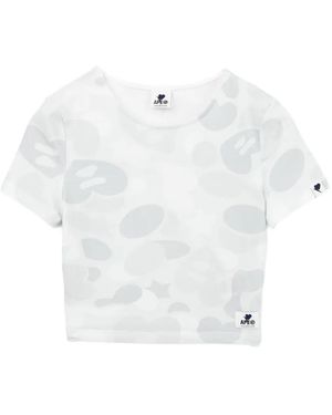 AAPE BY A BATHING AP Camouflage-Print T-Shirt - White