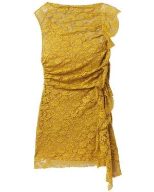 A.L.C. Astra Ruffled Mini Dress - Yellow