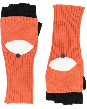 Charles Jeffrey Animal-Motif Gloves - Orange