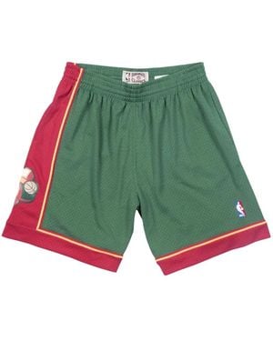 Mitchell & Ness X Nba Swingman Seattle Supersonics Shorts - Green