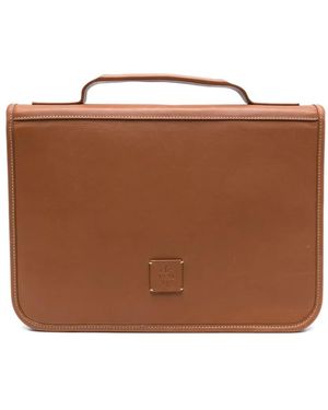 Eleventy Leather Laptop Bag - Brown