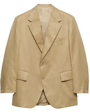 Prada Einreihige Jacke - Natur