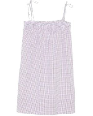 A.P.C. Checked Mini Dress - Purple