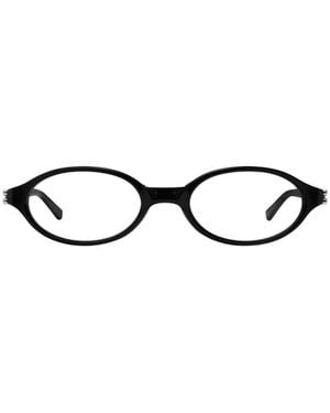 Gentle Monster Ivy Oval-Frame Glasses - Black