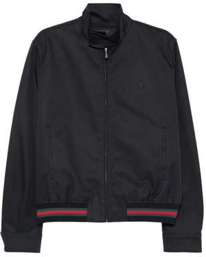 Gucci Web-Stripe Cotton Jacket - Blue