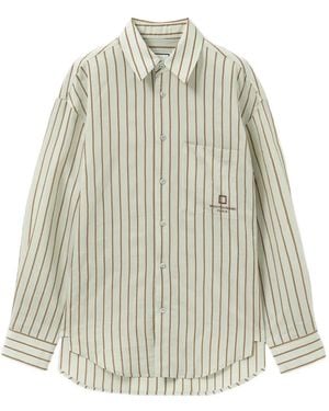 WOOYOUNGMI Stripe-pattern Long-sleeve Shirt - White