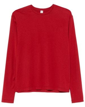 TOTEME Crew-Neck Long-Sleeved T-Shirt - Red