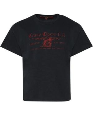 Crazy Clown L.A. Logo-Print Crew-Neck T-Shirt - Black