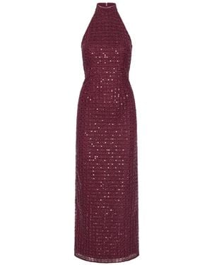 ROTATE BIRGER CHRISTENSEN Maxikleid Mit Perlen - Lila
