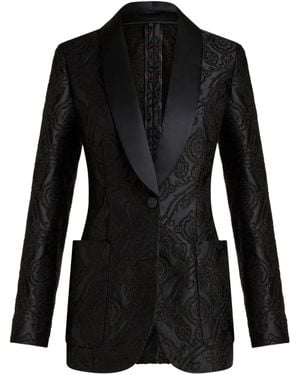 Etro シルクジャカード ジャケット - ブラック