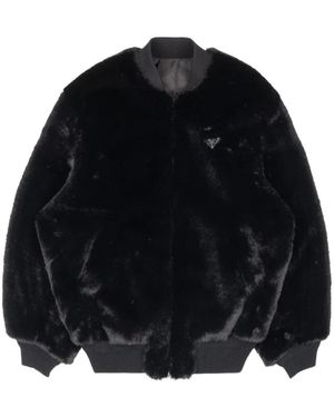 Prada Bomberjack Van Imitatiebont - Zwart