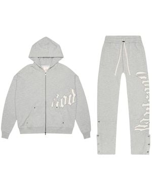 Godspeed Stripe-Trim Jersey Tracksuit - White