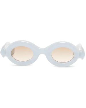 Paloceras Oval-Frame Sunglasses - White