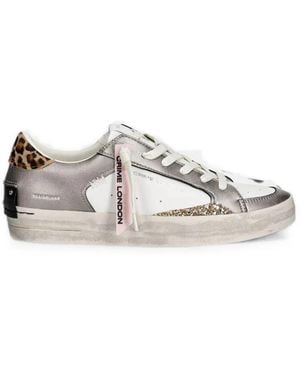 Crime London Sk8 Deluxe Panelled Trainers - White