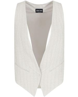 Giorgio Armani Weste Mit Print - Weiß